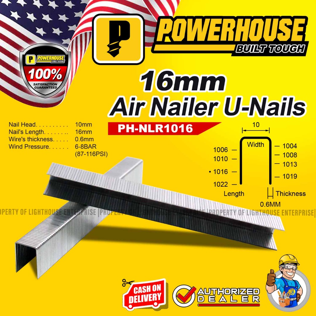 POWERHOUSE 16mm Air Nailer UNails (PHNLR1016) *LIGHTHOUSE ENTERPRISE