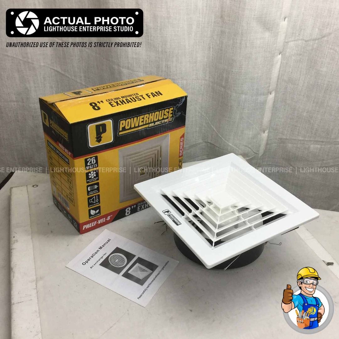 POWERHOUSE USA Ceiling Mounted Exhaust Fan / Wall Mounted Exhaust Fan