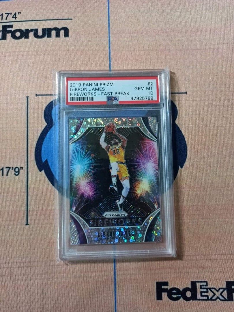 Prizm Psa10 LeBron James Fireworks Fastbreak, 興趣及遊戲, 收藏品及