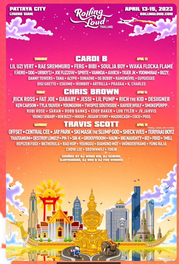 Rolling Loud Thailand, Tickets & Vouchers, Event Tickets on Carousell