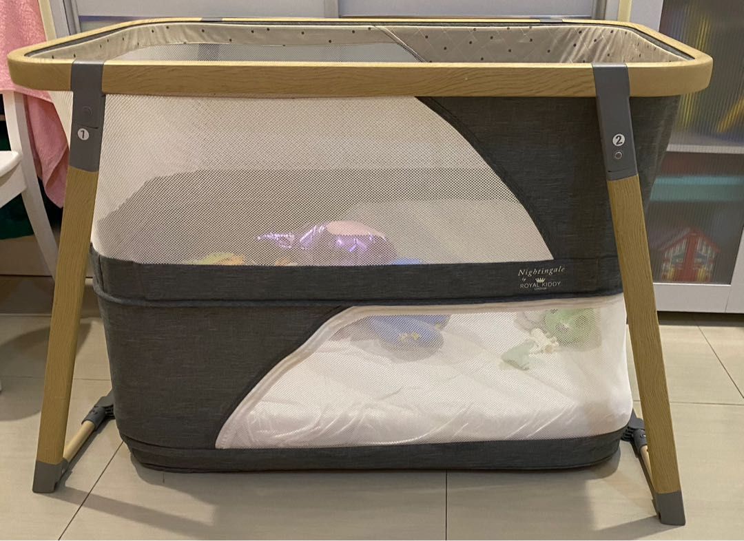 ROYAL KIDDY LONDON 2 in 1 Nightingale Baby Cot Playpen & Rocking mode
