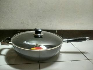 Sale!! (New) wokpan wajan tutup kaca panacook 30cm muraah free ongkir dki