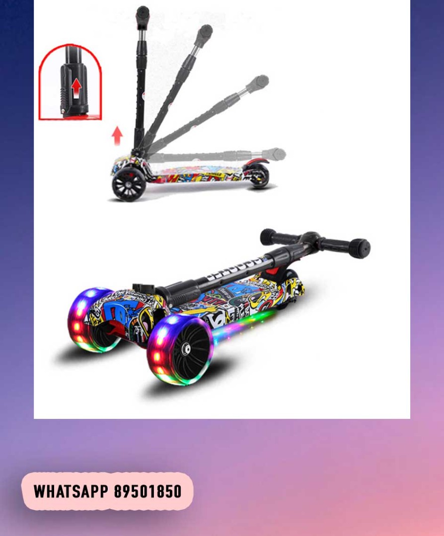 Scooter 18 Years Old 5cm LED Lighted Wheels Children/Kids Kick/Skate