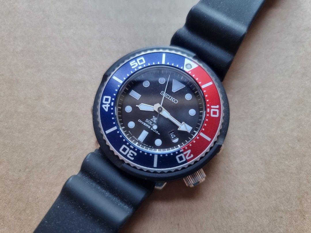Seiko SBDN025 Solar Tuna Pepsi Men s Fashion Watches Accessories Watches on Carousell