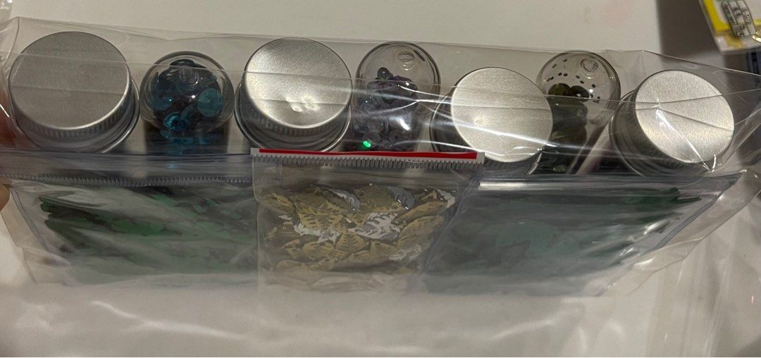 Sequins Fun Pack (Category: Craft Supplies & Tools) located in Singapore. Submitted by effer (Listing ID 1220928178, Image 2). Description: Sequins Fun Pack consisting of 7 tubes of assorted sequins and 3 packets of assorted leaves. $22 per packet. 7 packets available. .