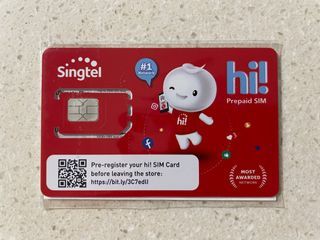 Singtel Hi Pre Paid Simcard (Lucky Number)