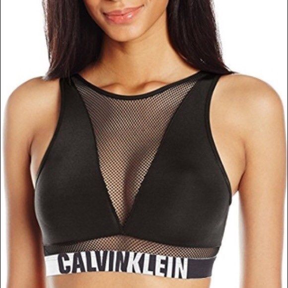 Size L Calvin Klein mesh Bralette, Women's Fashion, Activewear on Carousell