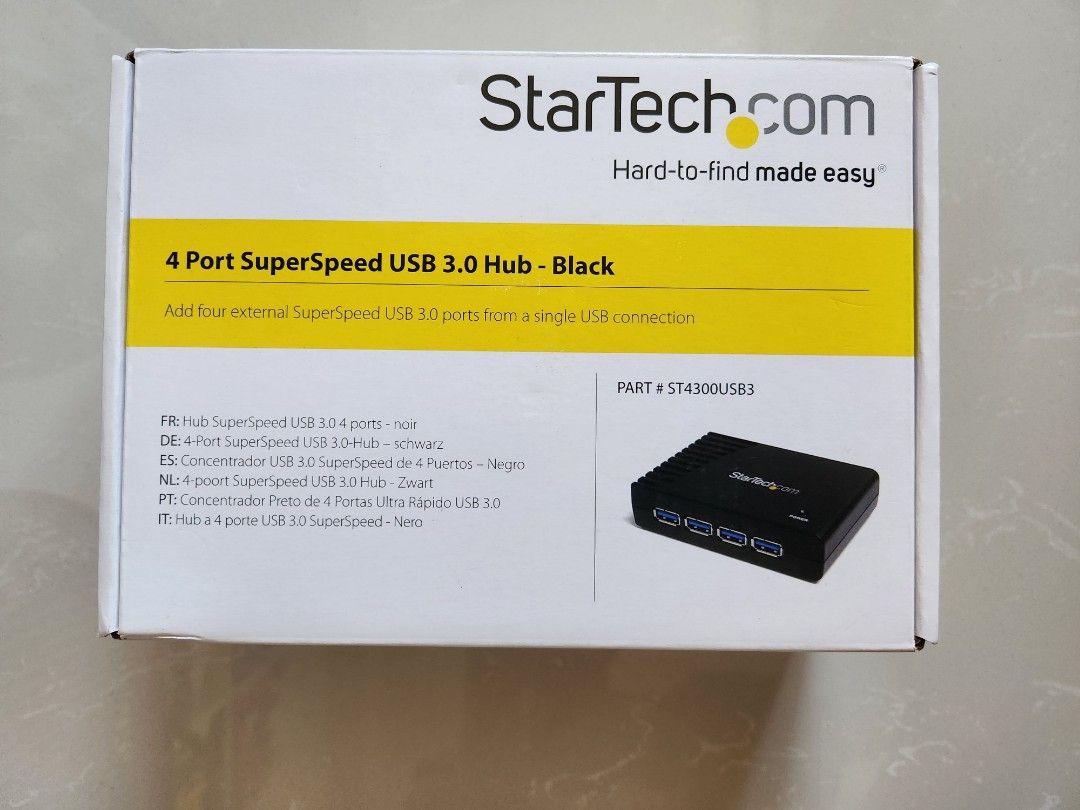 Troende hvis du kan behagelig Startech 4 port Super speed USB 3.0 Hub Black, Video Gaming, Gaming  Accessories, Cables & Chargers on Carousell