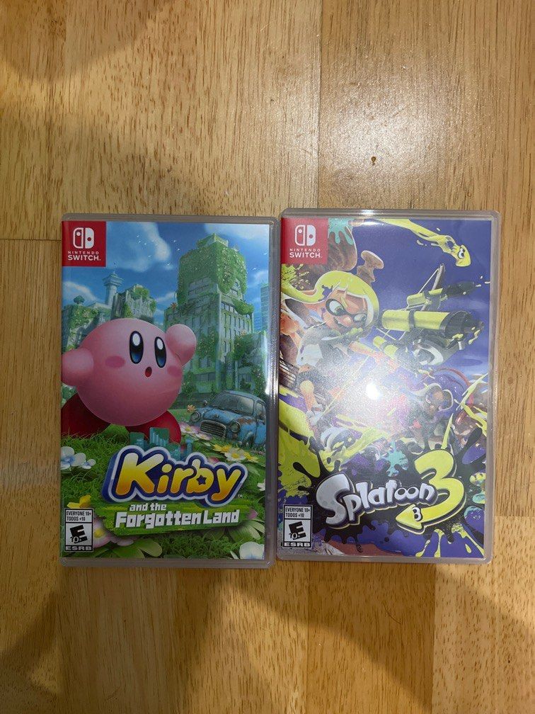 Switch used game cheap kirby and the forgotten land splatoon 3, Video  Gaming, Video Games, Nintendo on Carousell