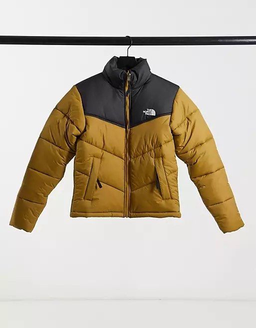 The north face saikuru top puffer jacket in yellow