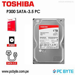🌈Toshiba P300 1TB Desktop PC Internal Hard Drive 7200 RPM SATA 6Gb/s 64MB Cache 3