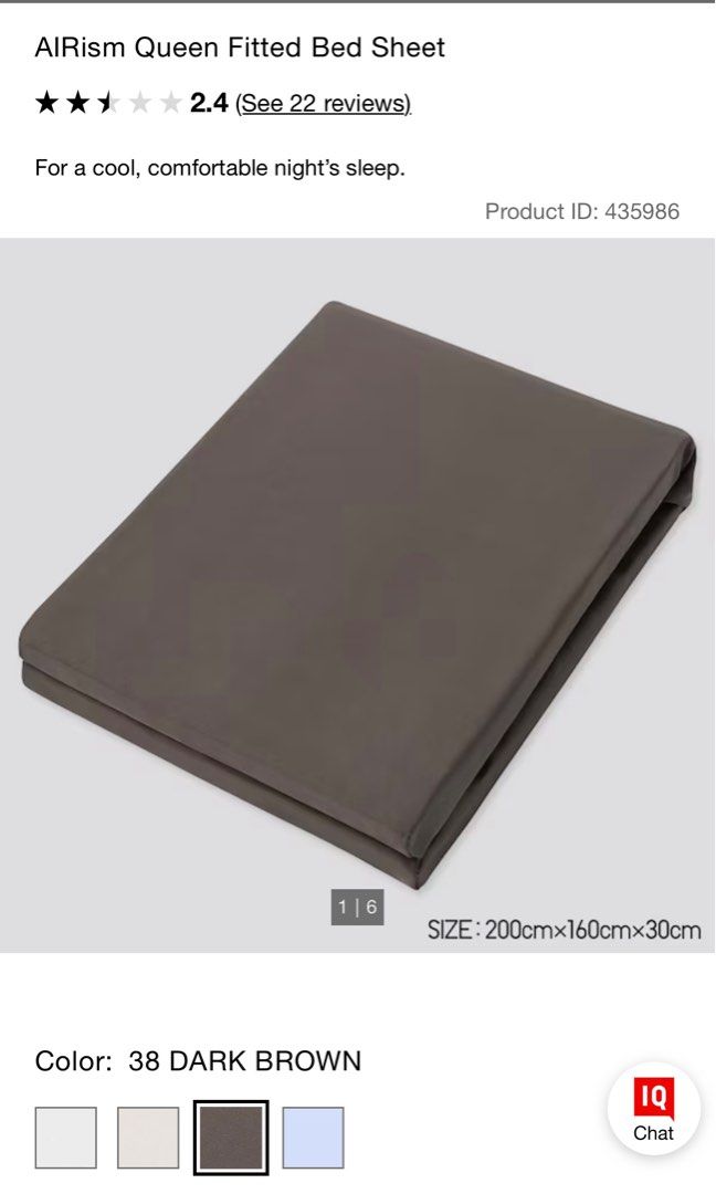 UNIQLO AIRISM queen sheet, Furniture & Home Living, Bedding & Towels on