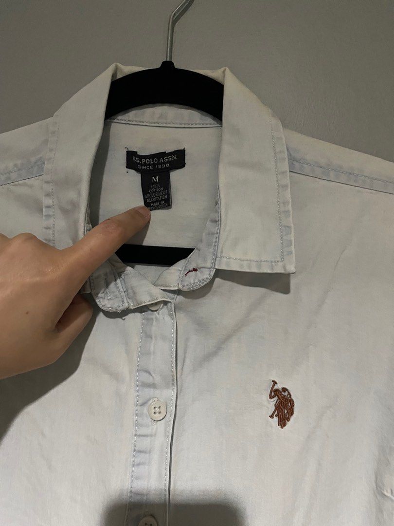 US Polo Assn Longsleeve Polo (Category: Longsleeves) located in Quezon City. Submitted by luwian (Listing ID 1221071476, Image 2). Description: M on tag No issue 18.5” W 26.5” L RFS: Decluttering Location QC DM for more details. Thank you..
