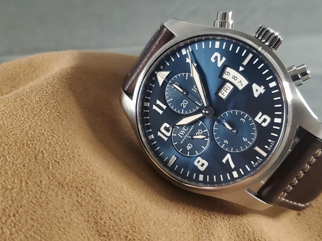 Used IWC Le Petit Prince Chronograph IW377706 Blue Dial Full Set