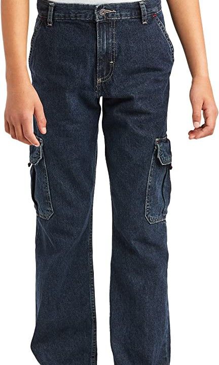 Wrangler denim loose fit cargo jeans online