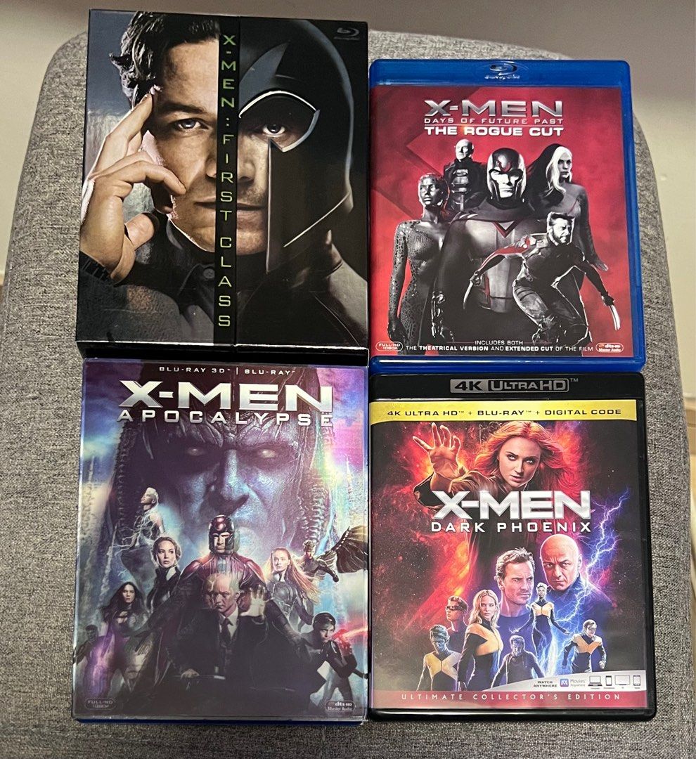 X-Men 變種特攻前傳4部曲Blu-ray 藍光碟狼人雷射眼靈鳥X博士磁力王妖后