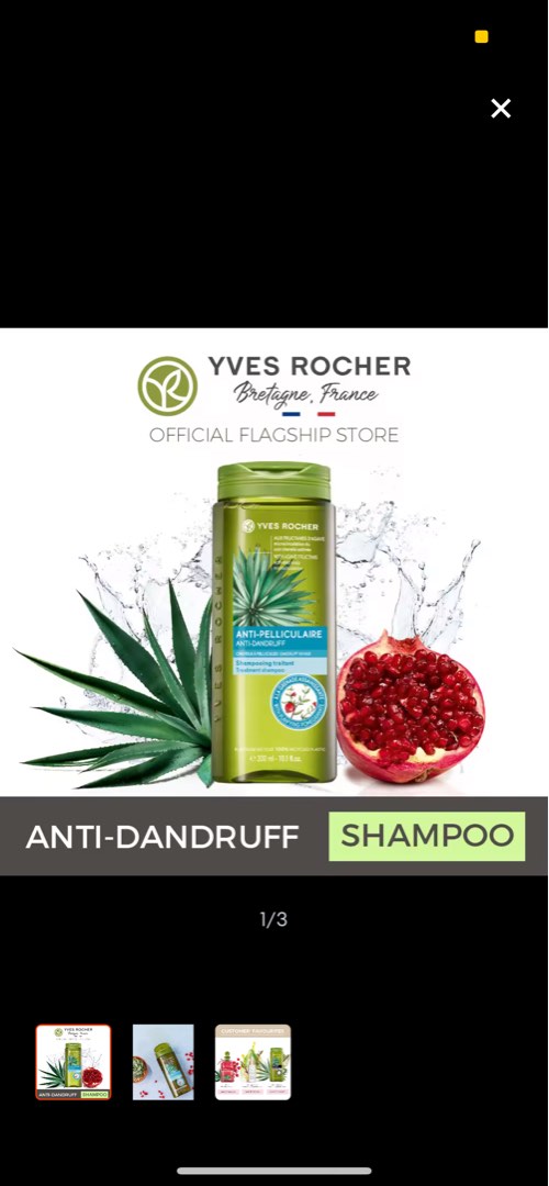 Yves Rocher Anti Dandruff Shampoo, Beauty & Personal Care, Hair on ...