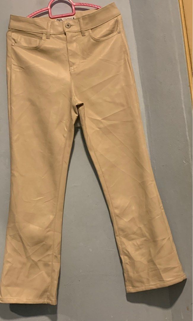 Zara Leather Pants, Women's Fashion, Bottoms, Jeans & Leggings on