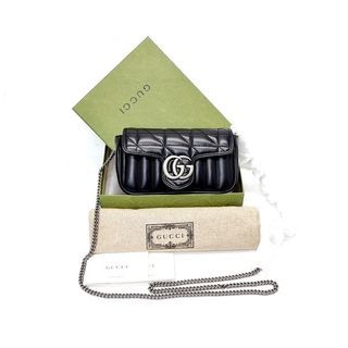 100% Authentic Gucci Marmont Matelasse Super Mini