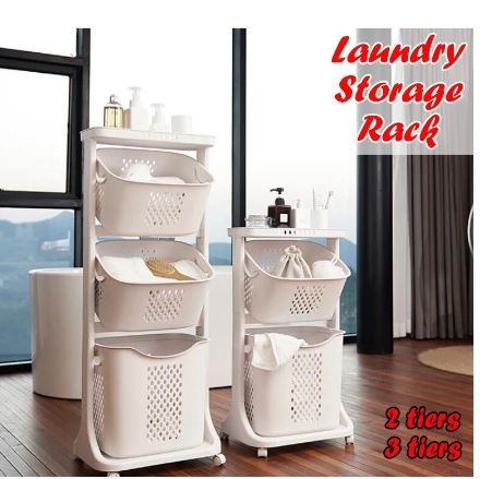 2/3 tier Laundry basket/clothes Rack, Furniture & Home Living ...