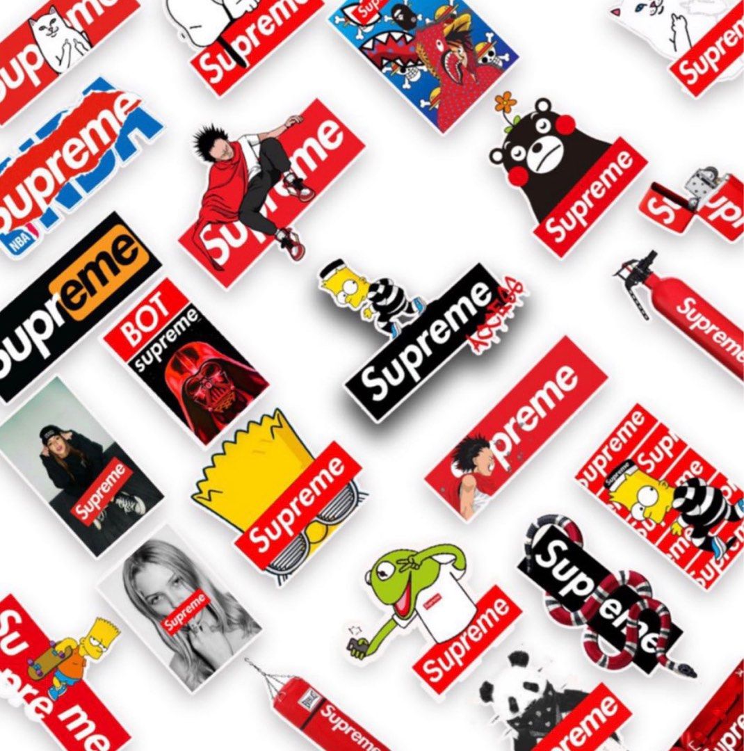 Supreme laptop stickers store