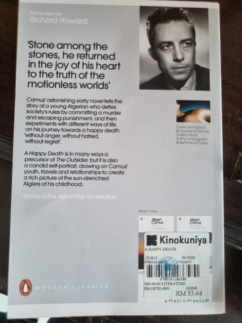 A Happy Death by Albert Camus, Hobbies & Toys, Books & Magazines, Storybooks on Carousell