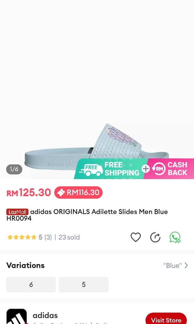 Adidas hotsell adilette lazada