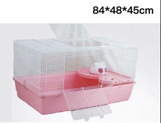 Alaska hamster cage with big wood wheel