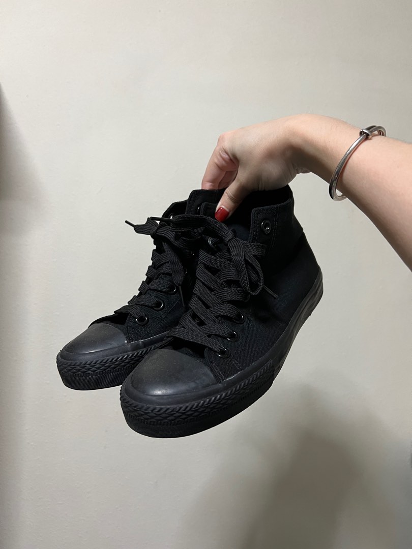 All Black High Top Sneakers