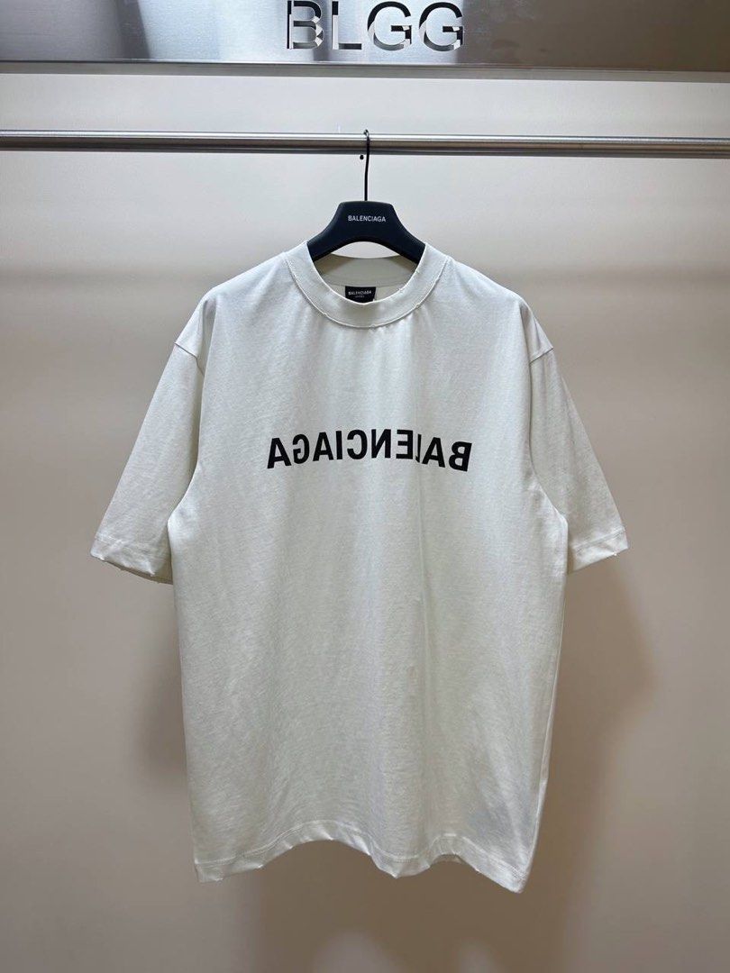TShirt Balenciaga Blanc language  Icon Clothing