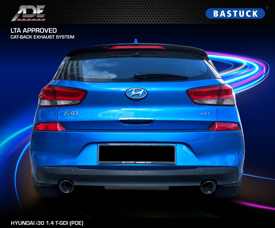 BASTUCK LTA APPROVED CATBACK EXHAUST SYSTEM ON HYUNDAI i30 1.4 TGDI