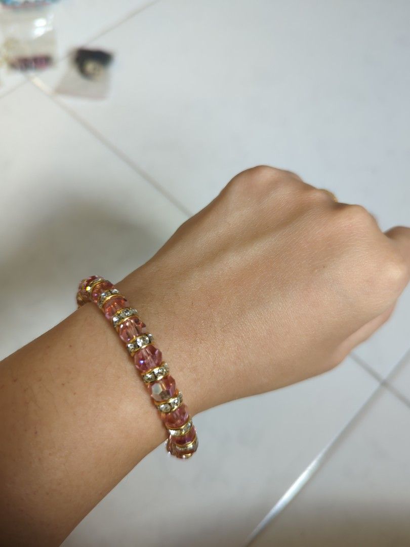 Beautiful pink and gold bracelet, Women's Fashion, Jewelry & Organisers ...