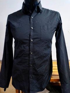 BLACK BARRET PLAIN SHIRT (KEMEJA