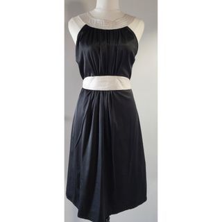 Black Dress with White Detail Size 10