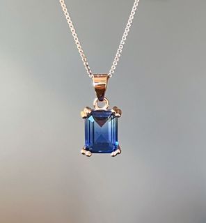 Blue Zircon Necklace