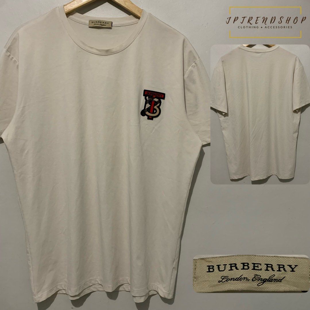 BURBERRY LONDON ENGLAND TB EMBROIDERED PATCH T SHIRT, Men's Fashion, Tops &  Sets, Tshirts & Polo Shirts on Carousell