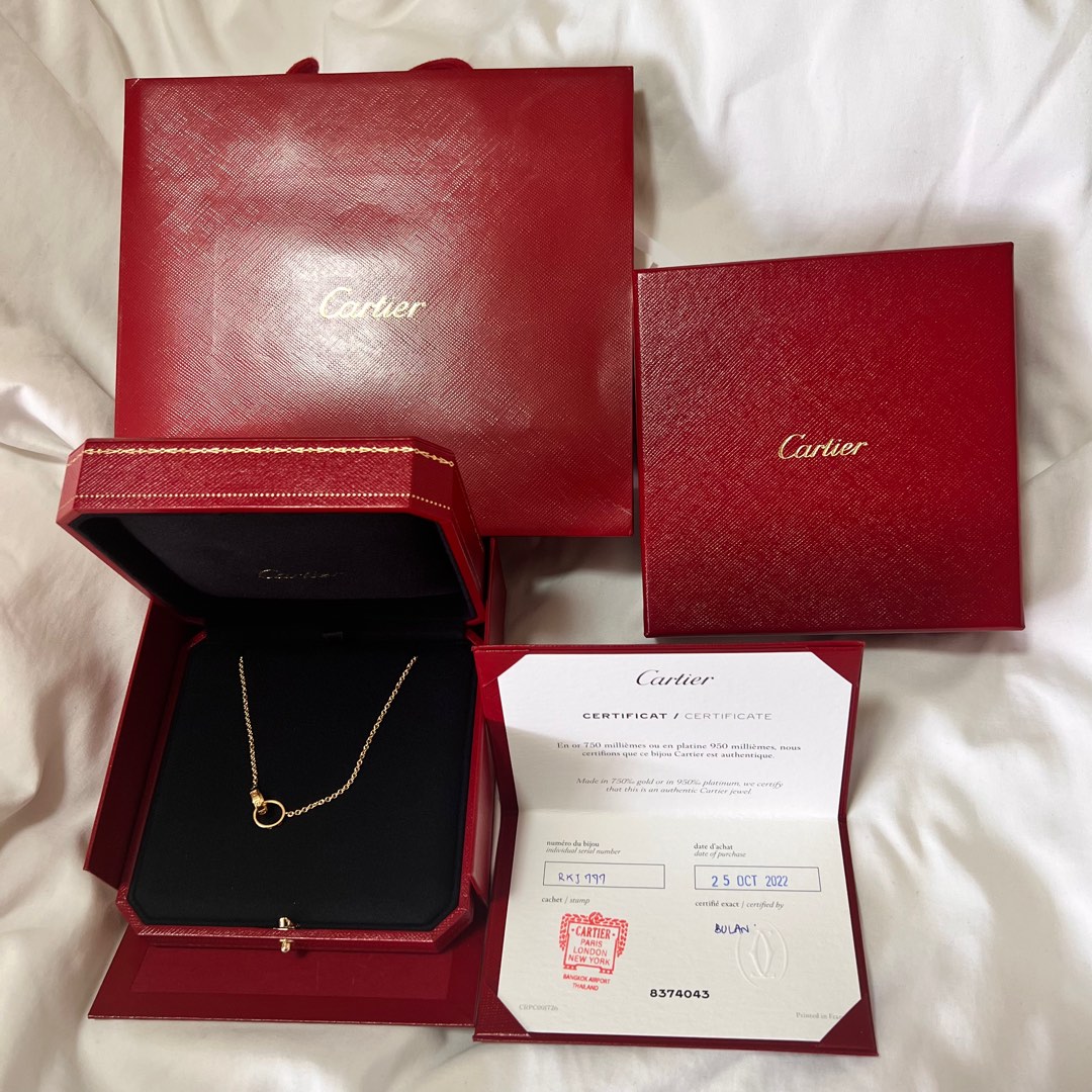 Cartier Love Necklace (Yellow Gold), Luxury, Accessories on Carousell