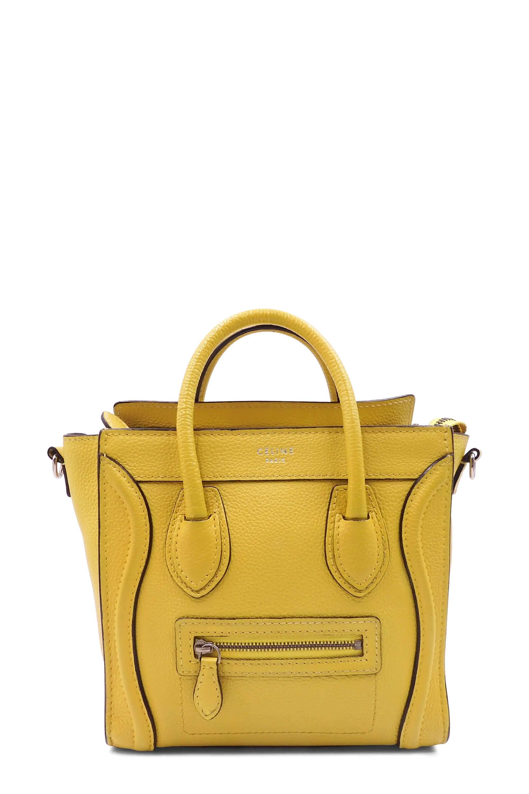Celine Nano Luggage Yellow, Luxury, Bags & Wallets on Carousell
