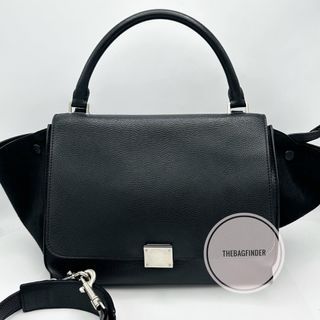 Celine Trapeze Medium Pebbled Black