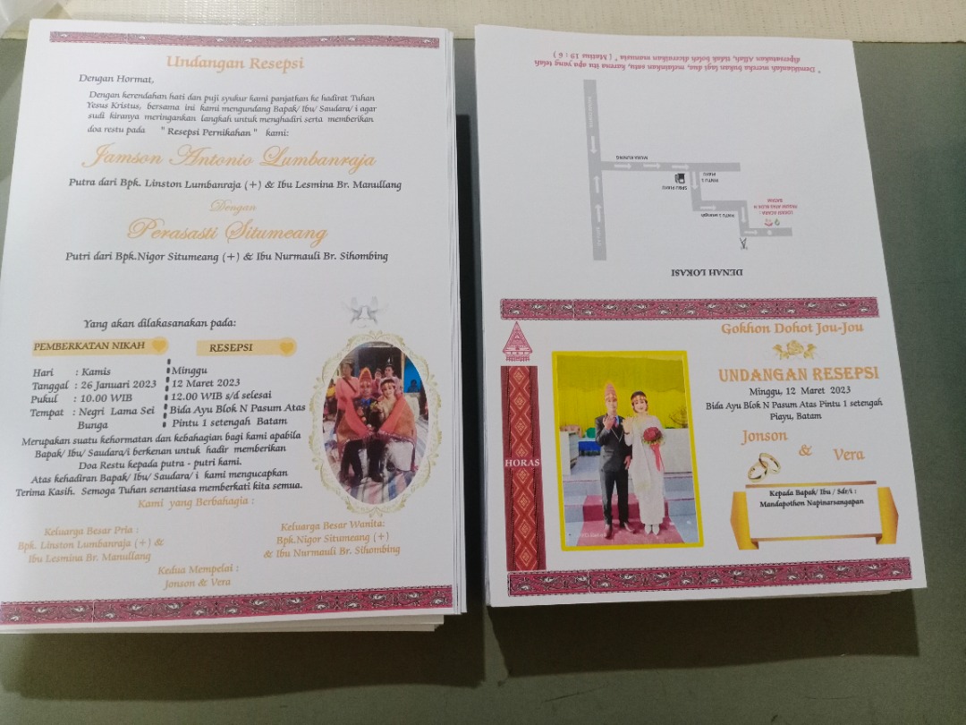 Cetak undangan Batak Batam, Buku & Alat Tulis, Majalah & Lainnya di