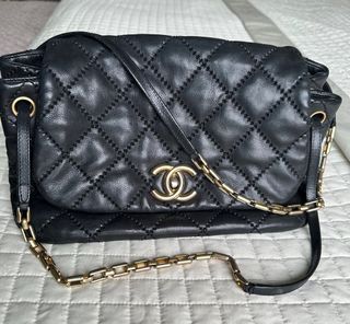 CHANEL Gray Quilted Glazed Leather Reissue Accordion Flap Bag