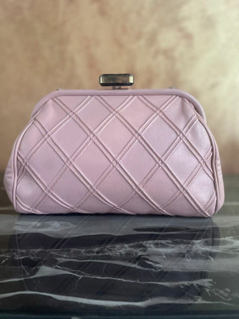 Chanel Timeless Clutch Quilted Lambskin Leather Women s Fashion