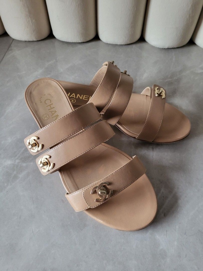 Chanel turnlock sandals beige Luxury Sneakers Footwear on