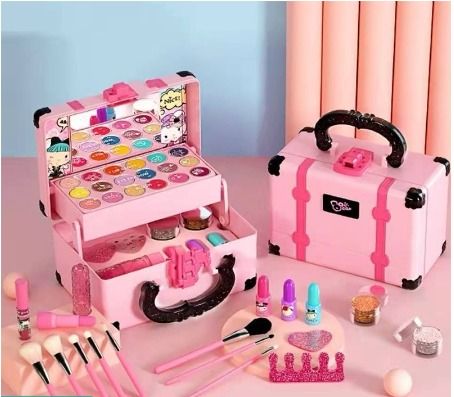 Girl Toys 3-7 Years Old Pretend Make Up Toys for Girls Princess Dress Up  Toys Set Suitcase Kids Gifts 17-Piece Set