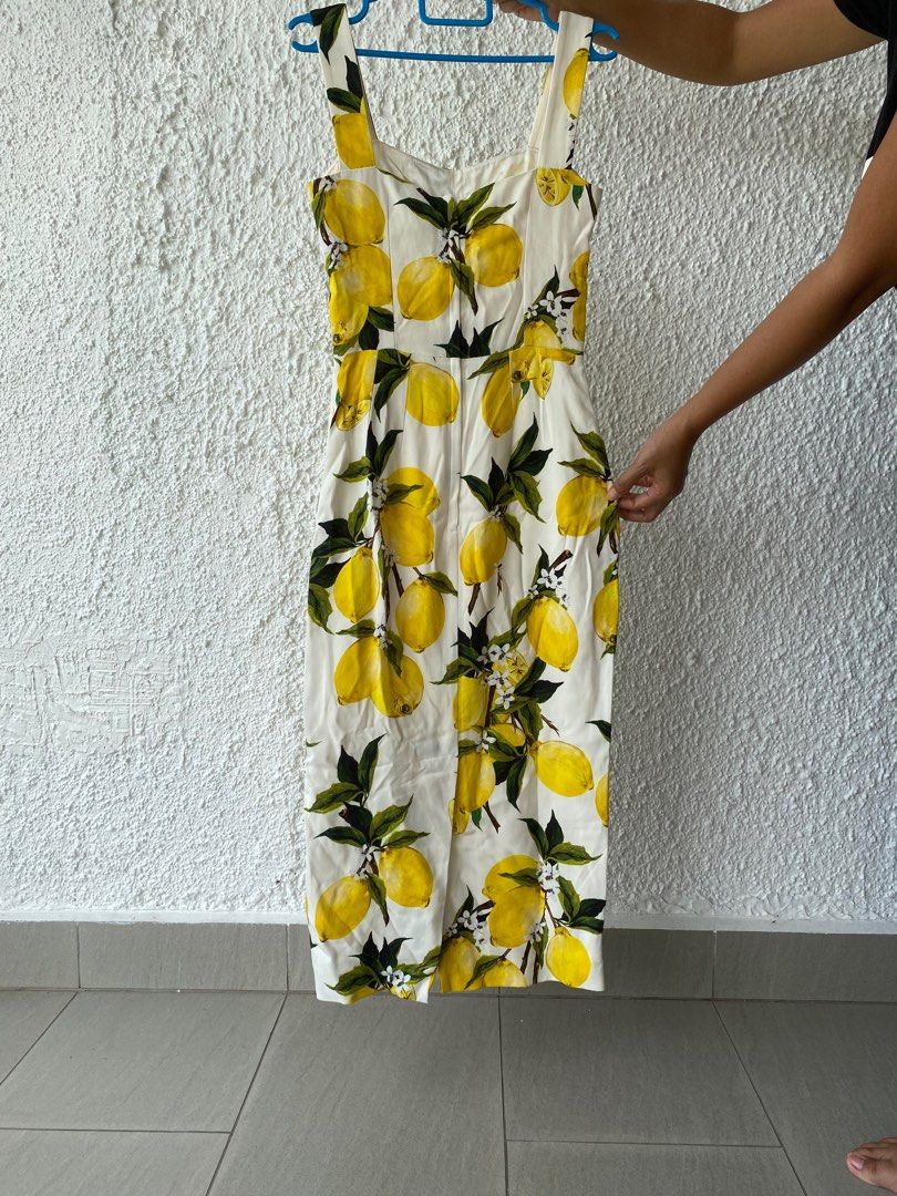 Classic Dolce and Gabbana lemon dress Luxury Apparel on Carousell