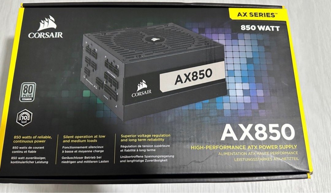 Corsair AX850 Titanium PSU, Computers & Tech, Parts & Accessories ...