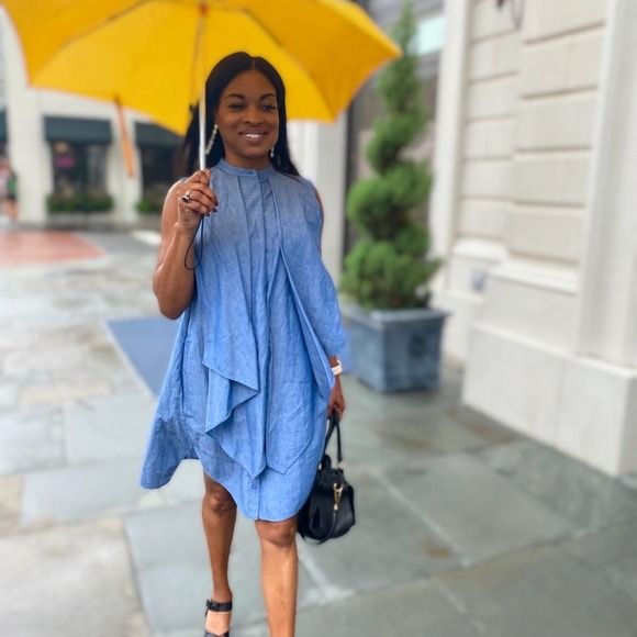 Cos blue shop shirt dress