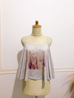 crop top tshirt sleeveless flare