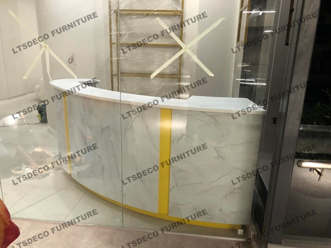Customized Reception Desk with Counter top in Full Laminated Finish ...