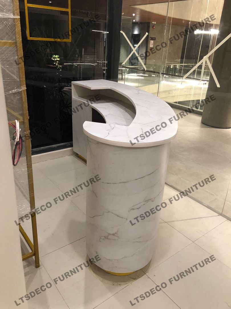 Customized Reception Desk with Counter top in Full Laminated Finish ...